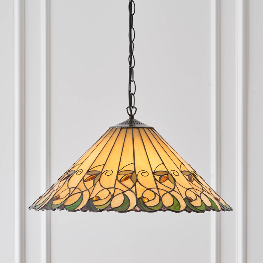Endon 64194 - Luster na lancu JAMELIA 3xE27/60W/230V prečnik 50 cm