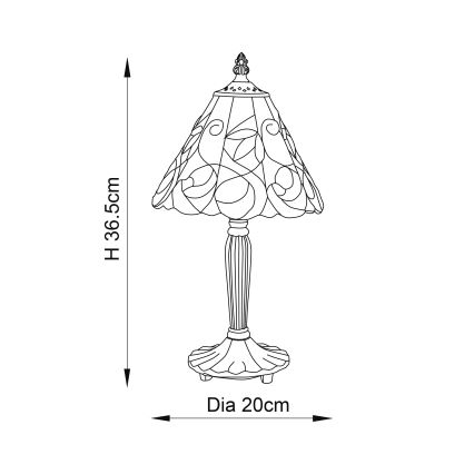Endon 64196 - Stona lampa JAMELIA 1xE14/40W/230V pr. 20 cm