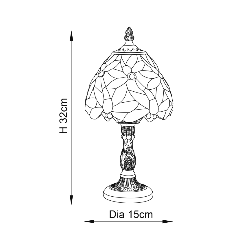 Endon 64246 - Stona lampa LORETTE 1xE14/40W/230V pr. 15 cm