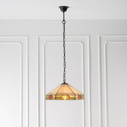 Endon 64285 - Luster na lancu NEVADA 1xE27/60W/230V pr. 35 cm