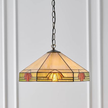 Endon 64285 - Luster na lancu NEVADA 1xE27/60W/230V pr. 35 cm