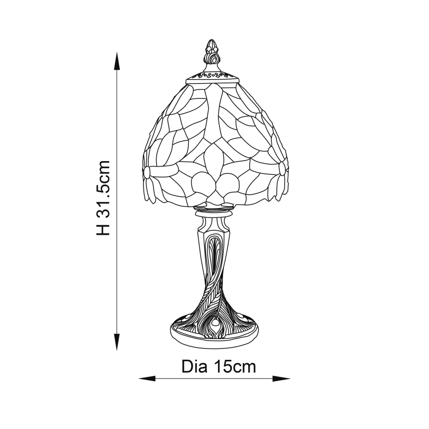 Endon 64331 - Stona lampa SYLVETTE 1xE14/40W/230V pr. 15 cm