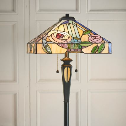 Endon 64383 - Podna lampa WILLIOW 2xE27/60W/230V prečnik 42,5 cm