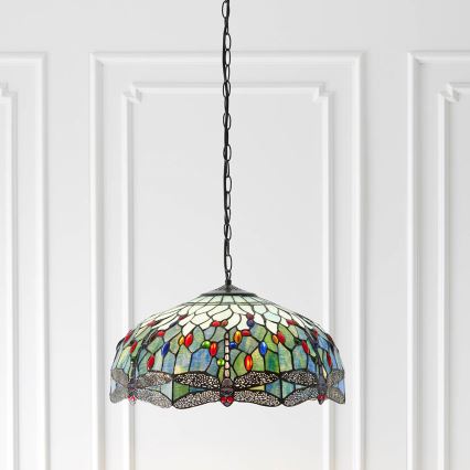 Endon 66148 - Luster na lancu DRAGONFLY 3xE27/60W/230V prečnik 50 cm