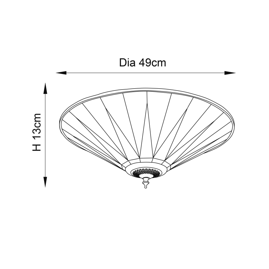 Endon 70240 - Plafonjera DARK STAR 2xE27/40W/230V pr. 49 cm