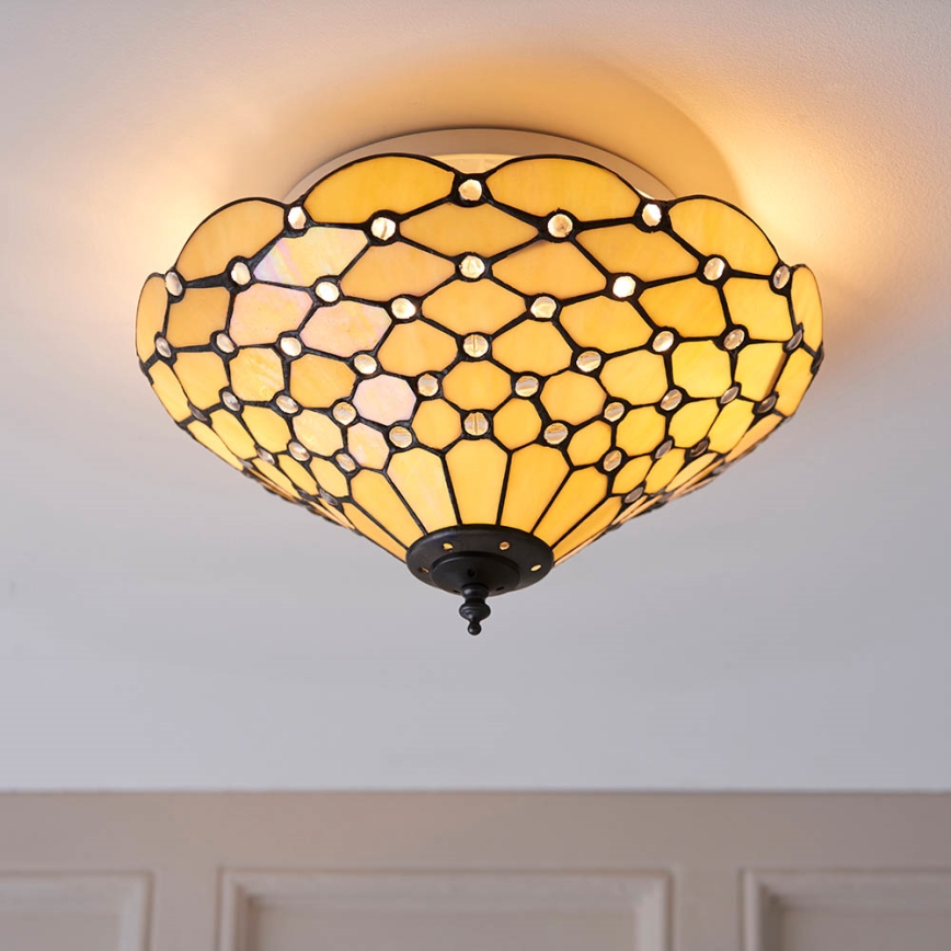 Endon 70242 - Plafonjera PEARL 2xE27/60W/230V pr. 37 cm