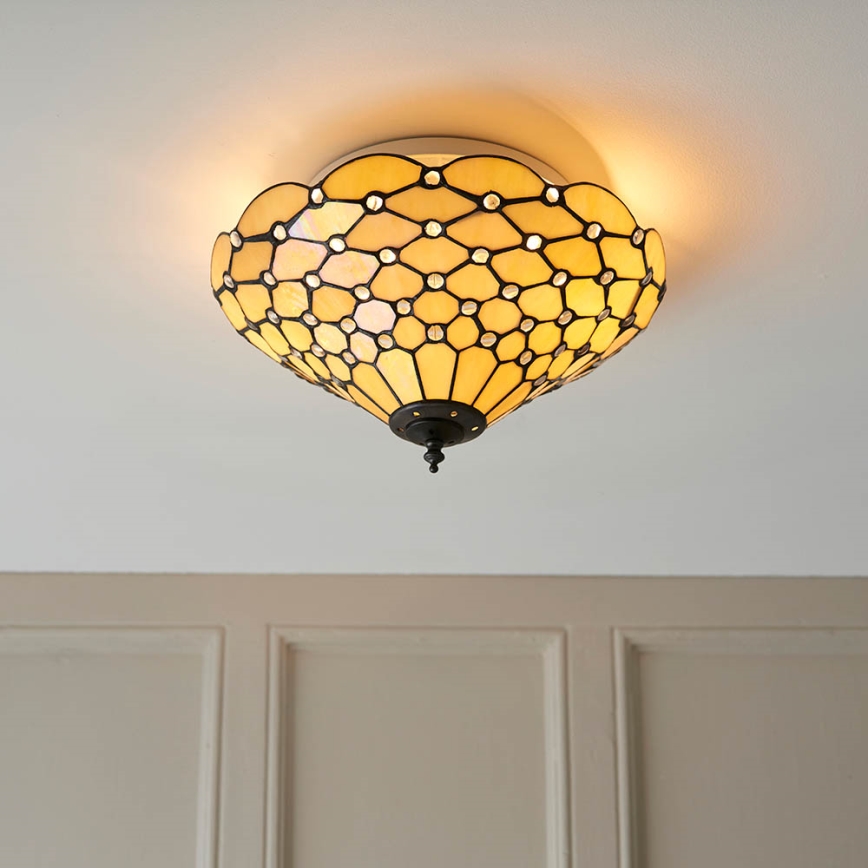 Endon 70242 - Plafonjera PEARL 2xE27/60W/230V pr. 37 cm