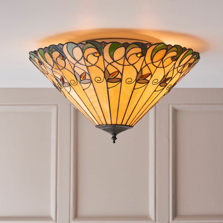 Endon 70706 - Plafonjera JAMELIA 2xE27/60W/230V pr. 50 cm