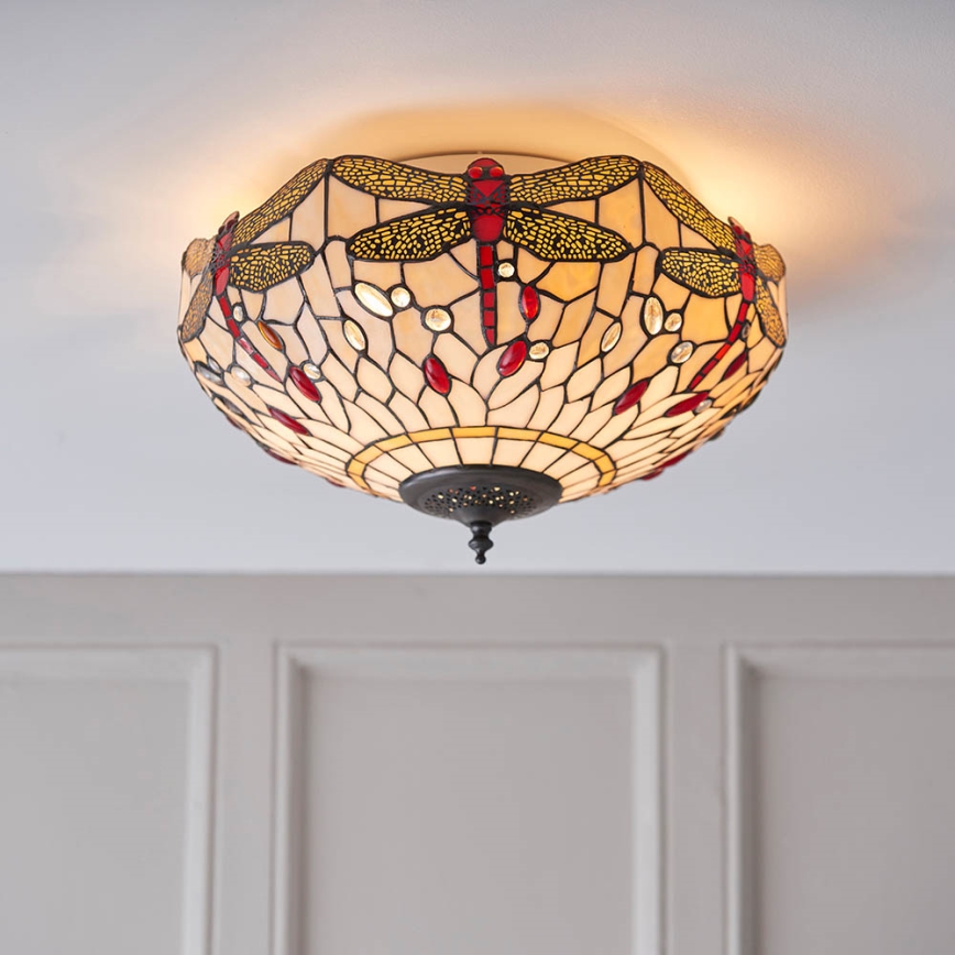Endon 70723 - Plafonjera DRAGONFLY 2xE27/60W/230V pr. 41 cm