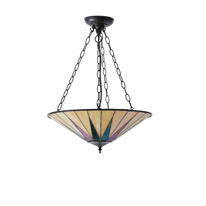 Endon 70754 - Luster na lancu DARK STAR 3xE27/60W/230V, prečnik 49 cm