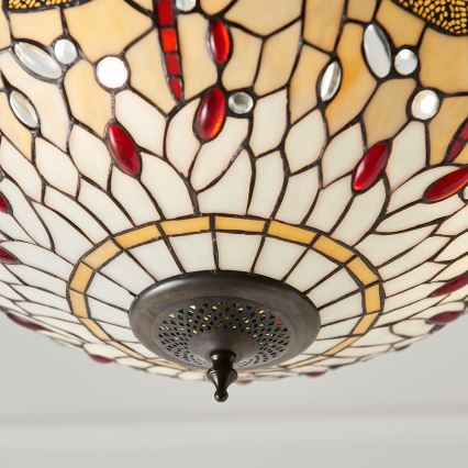 Endon 70759 - Luster na lancu DRAGONFLY 3xE27/60W/230V prečnik 41 cm