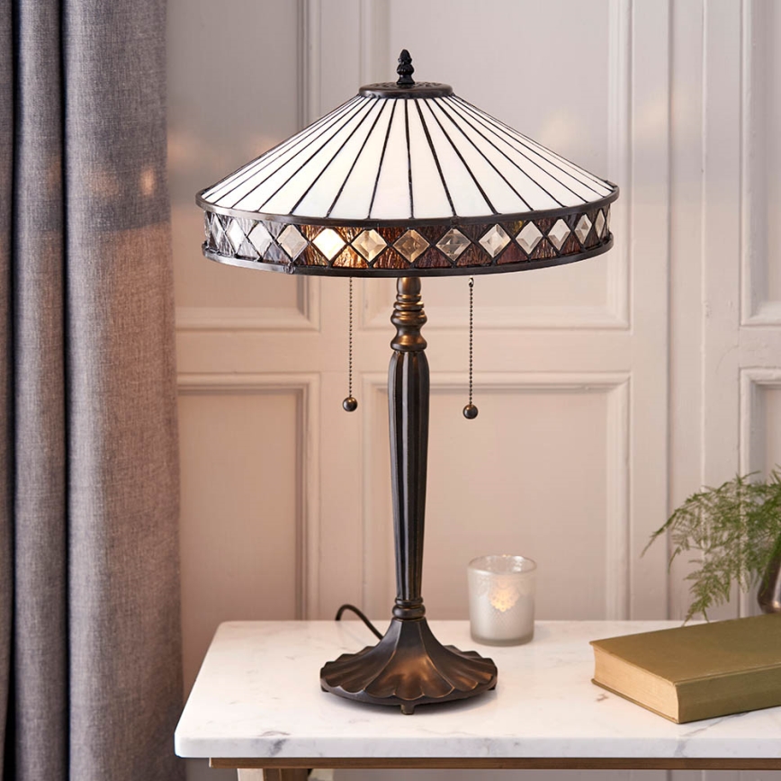 Endon 70935 - Stona lampa FARGO 2xE27/60W/230V pr. 41,5 cm