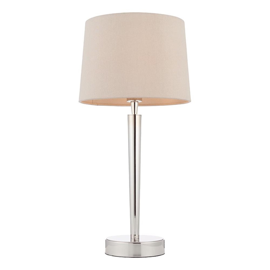 Endon 72175 - Stona lampa sa USB portom SYON 1xE14/40W/230V sjajni hrom/bež