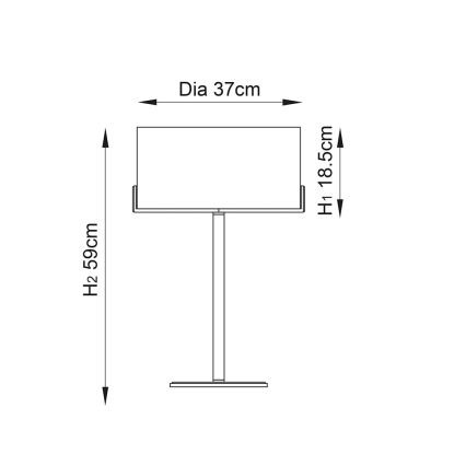 Endon 72631 - Stona lampa HAYFIELD 1xE27/40W/230V brončana/siva