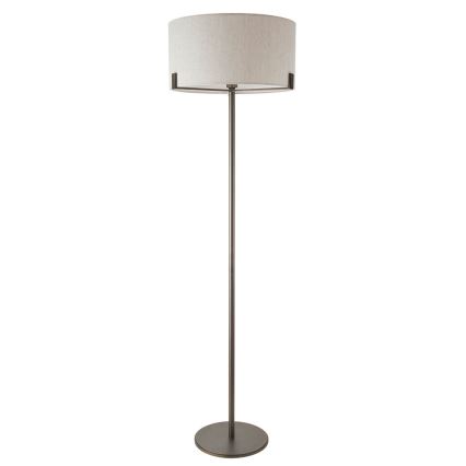 Endon 72634 - Podna lampa HAYFIELD 1xE27/40W/230V braon/siva