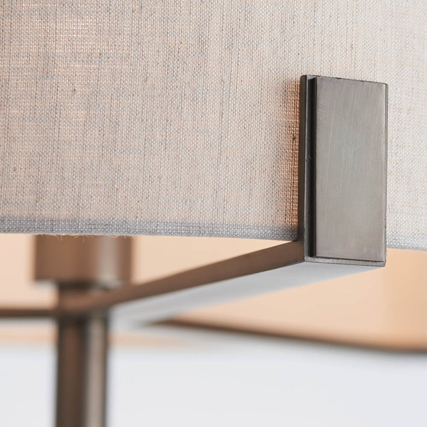 Endon 72634 - Podna lampa HAYFIELD 1xE27/40W/230V braon/siva