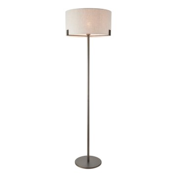 Endon 72634 - Podna lampa HAYFIELD 1xE27/40W/230V braon/sivo