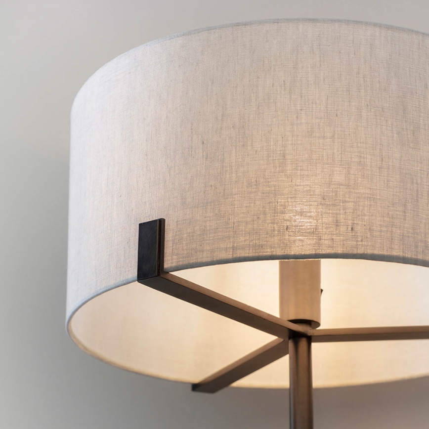 Endon 72634 - Podna lampa HAYFIELD 1xE27/40W/230V braon/sivo