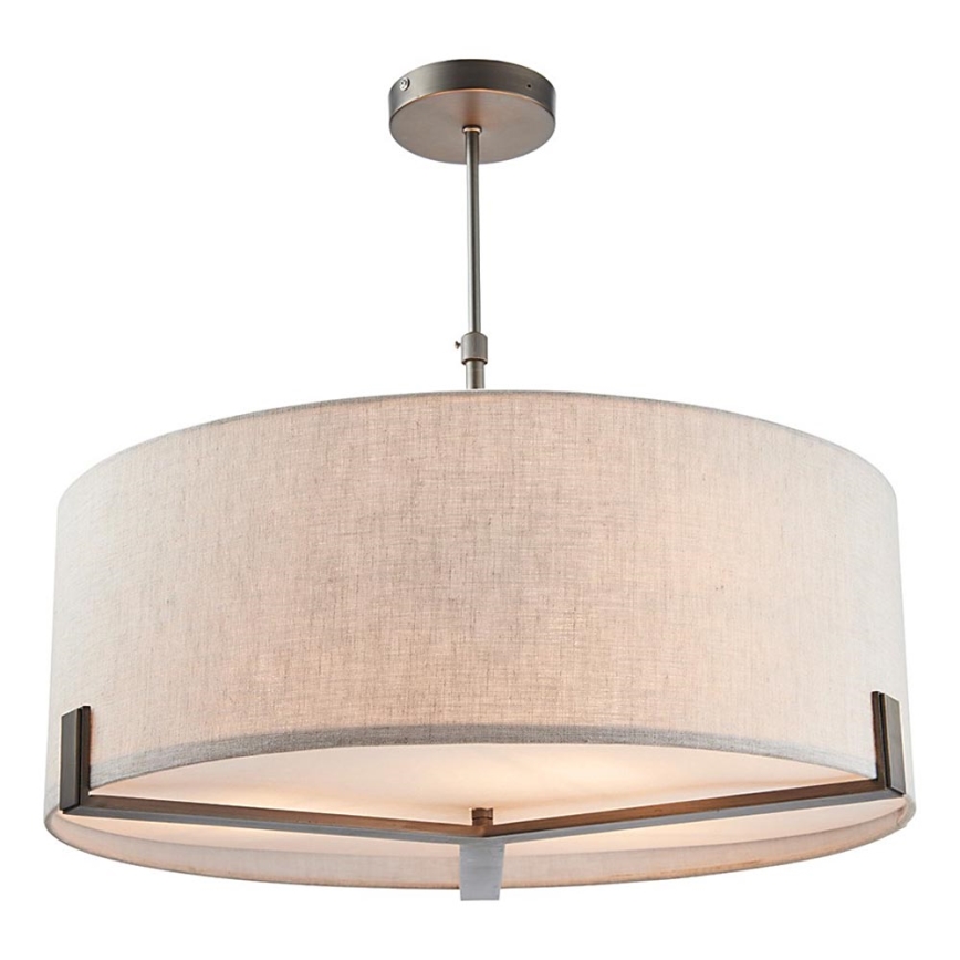 Endon 72635 - Luster na šipci HAYFIELD 3xE27/40W/230V mat hrom/siva