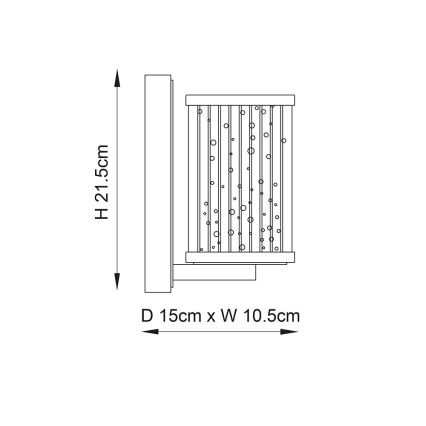 Endon 76259 - Zidna lampa EASTON 1xE14/6W/230V sjajni krom