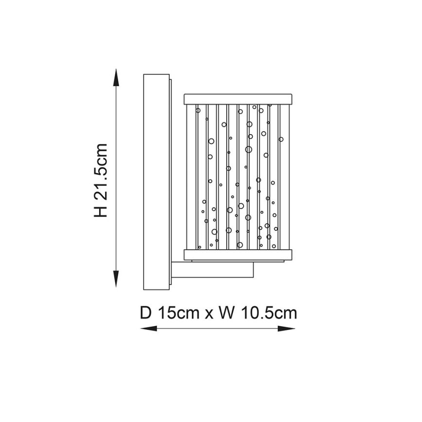 Endon 76259 - Zidna lampa EASTON 1xE14/6W/230V sjajni krom