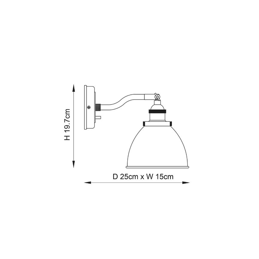 Endon 76330 - Zidna reflektorska lampa FRANKLIN 1xE14/40W/230V mesing/taupe