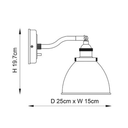 Endon 76330 - Zidno reflektorsko svetlo FRANKLIN 1xE14/40W/230V mesing/taupe