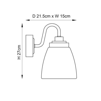 Endon 77088 - Zidno svetlo za kupatilo ASHBURY 1xE14/4W/230V IP44 sjajni hrom