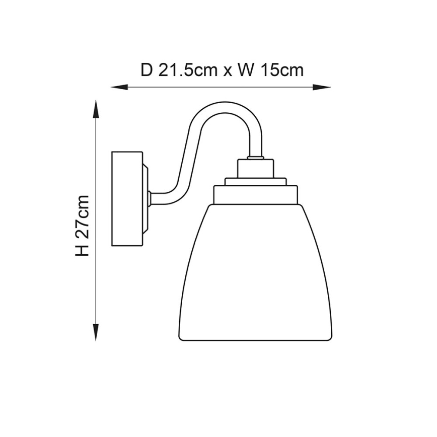 Endon 77088 - Zidno svetlo za kupatilo ASHBURY 1xE14/4W/230V IP44 sjajni hrom