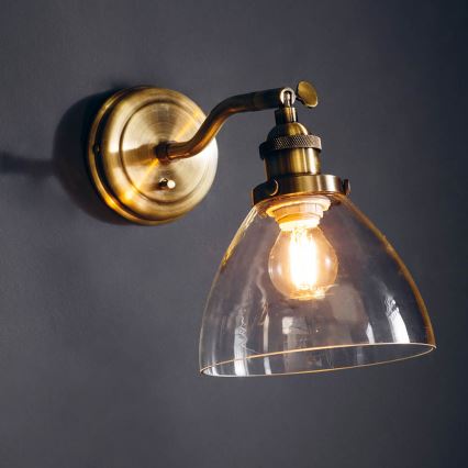 Endon 77273 - Zidna reflektorska lampa HANSEN 1xE14/40W/230V mesing