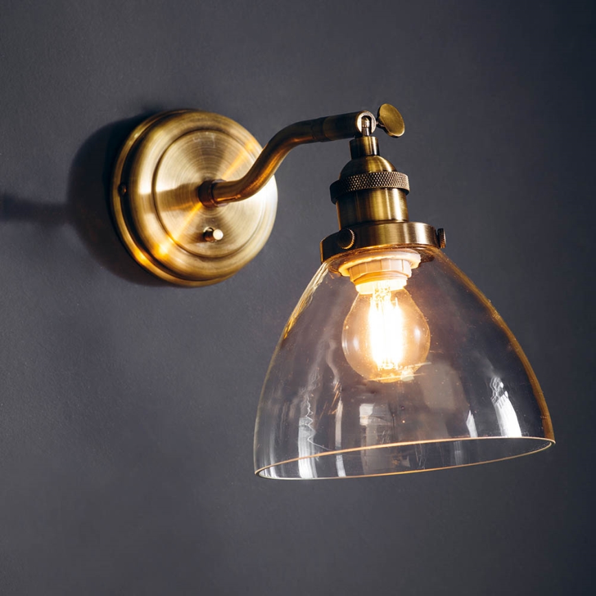 Endon 77273 - Zidna reflektorska lampa HANSEN 1xE14/40W/230V mesing
