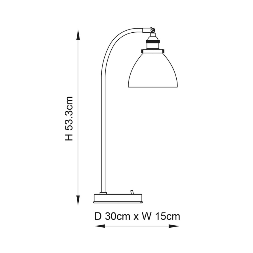 Endon 77861 - Stona lampa HANSEN 1xE27/40W/230V bakrena