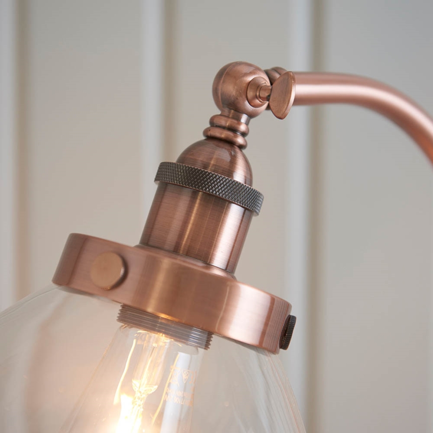 Endon 77862 - Podna lampa HANSEN 1xE27/40W/230V bakarna