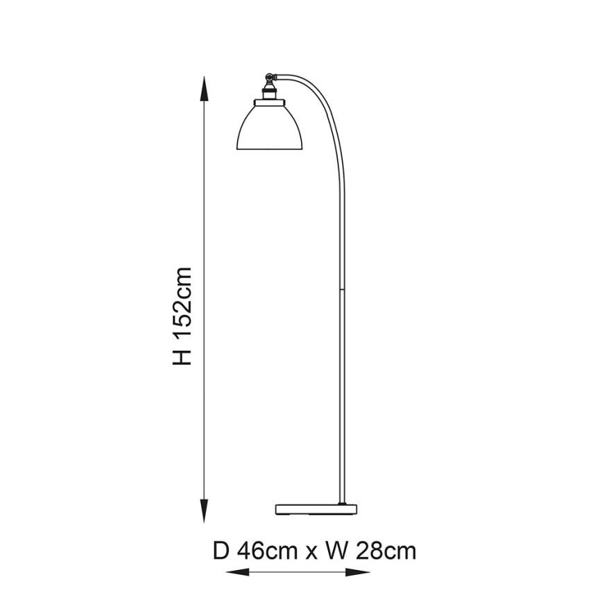 Endon 77862 - Podna lampa HANSEN 1xE27/40W/230V bakarna