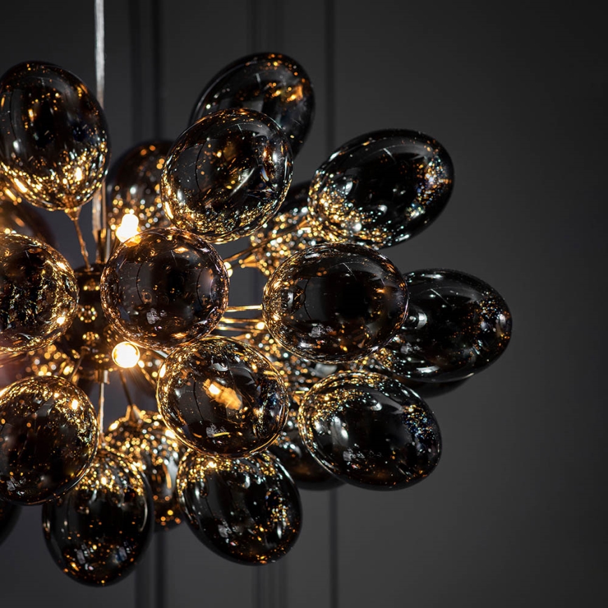 Endon 80124 - Luster na sajli INFINITY 8xG9/28W/230V crno/dimno