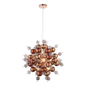 Endon 81584 - Luster na sajli JOULES 9xE14/7W/230V bakarni