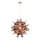 Endon 81584 - Luster na sajli JOULES 9xE14/7W/230V bakarni