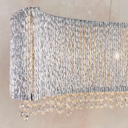 Endon 81979 - Kristalni luster na sajli GALINA 8xG9/25W/230V sjajni hrom