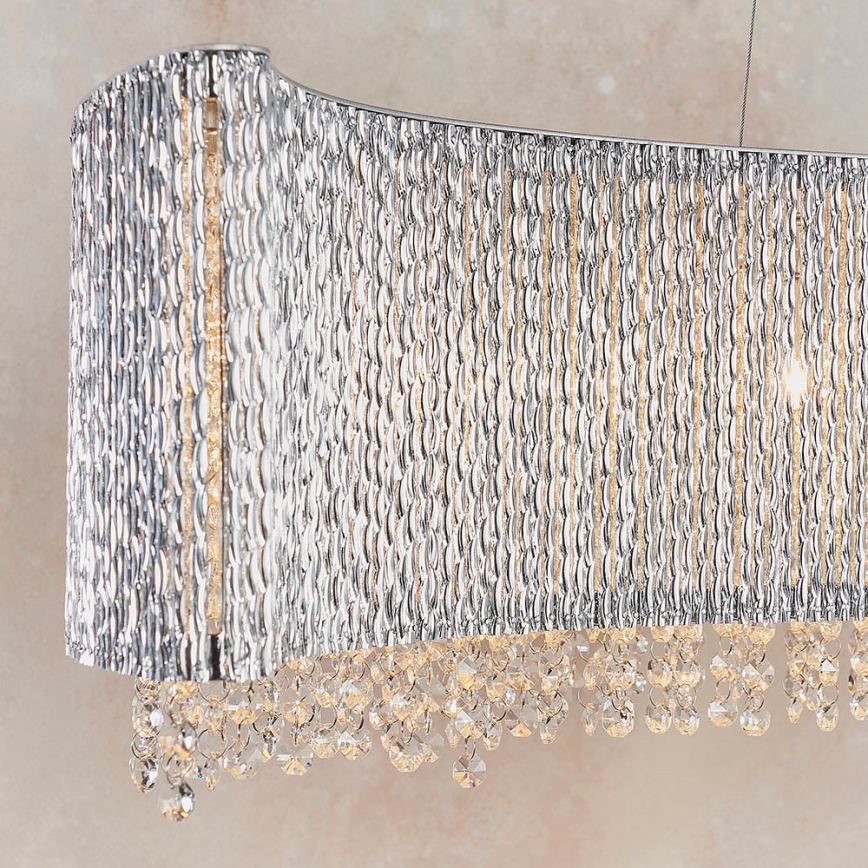 Endon 81979 - Kristalni luster na sajli GALINA 8xG9/25W/230V sjajni hrom