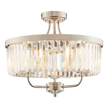 Endon 90264 - Plafonski luster CHESTERFIELD 3xE14/6W/230V, prečnik 45 cm, sjajni hrom