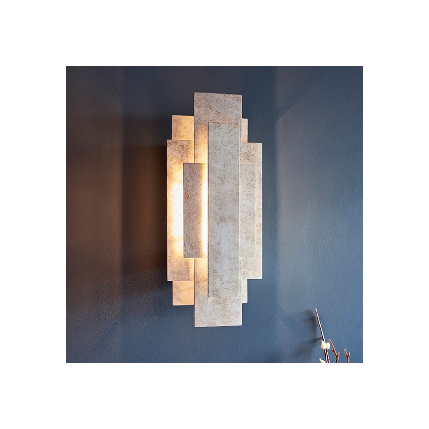 Endon 90451 - Zidno svetilo ALZARE 2xG9/3W/230V bela patina