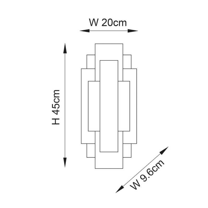 Endon 90451 - Zidno svetilo ALZARE 2xG9/3W/230V bela patina