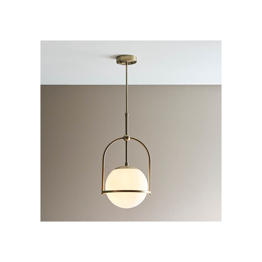 Endon 90844 - Luster na šipci ONTARIO 1xE27/10W/230V mesing