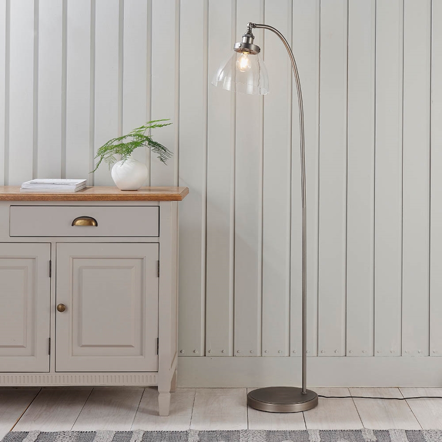Endon 91741 - Podna lampa HANSEN 1xE27/40W/230V matirani hrom