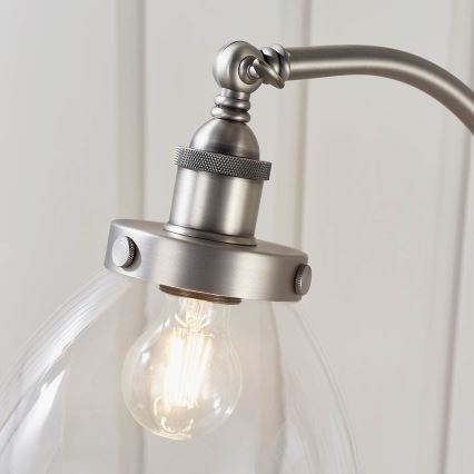 Endon 91741 - Podna lampa HANSEN 1xE27/40W/230V matirani hrom
