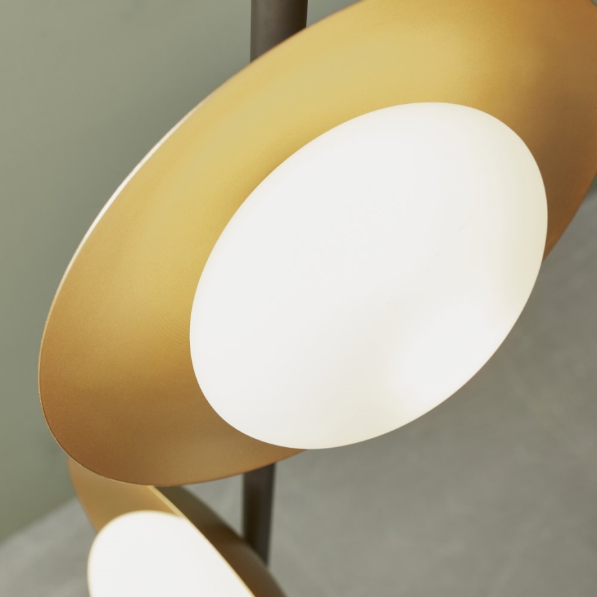 Endon 92039 - Podna lampa RUFFLE 3xG9/3W/230V crno/zlatna