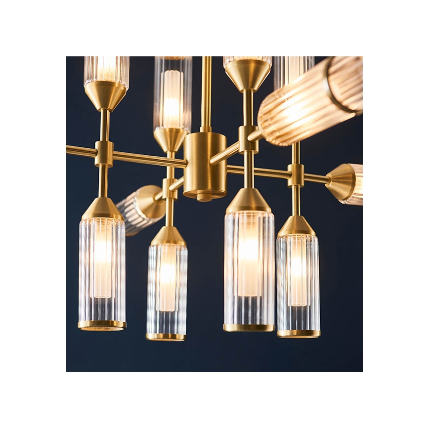 Endon 92214 - Luster na šipki TOUR 12xG9/3W/230V mesing