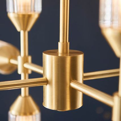 Endon 92214 - Luster na šipki TOUR 12xG9/3W/230V mesing