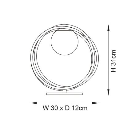 Endon 92491 - Stona lampa EMILIO 1xG9/3W/230V zlatna