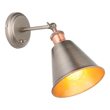 Endon 92866 - Zidna reflektorska svetiljka HAL 1xE27/10W/230V mat hrom/bakarna